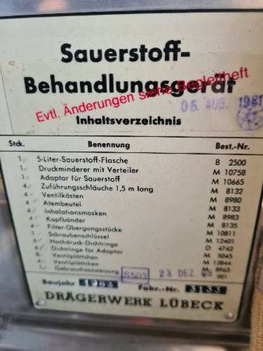 Sauerstoff-Inhalier-Gert mit 4 Masken
